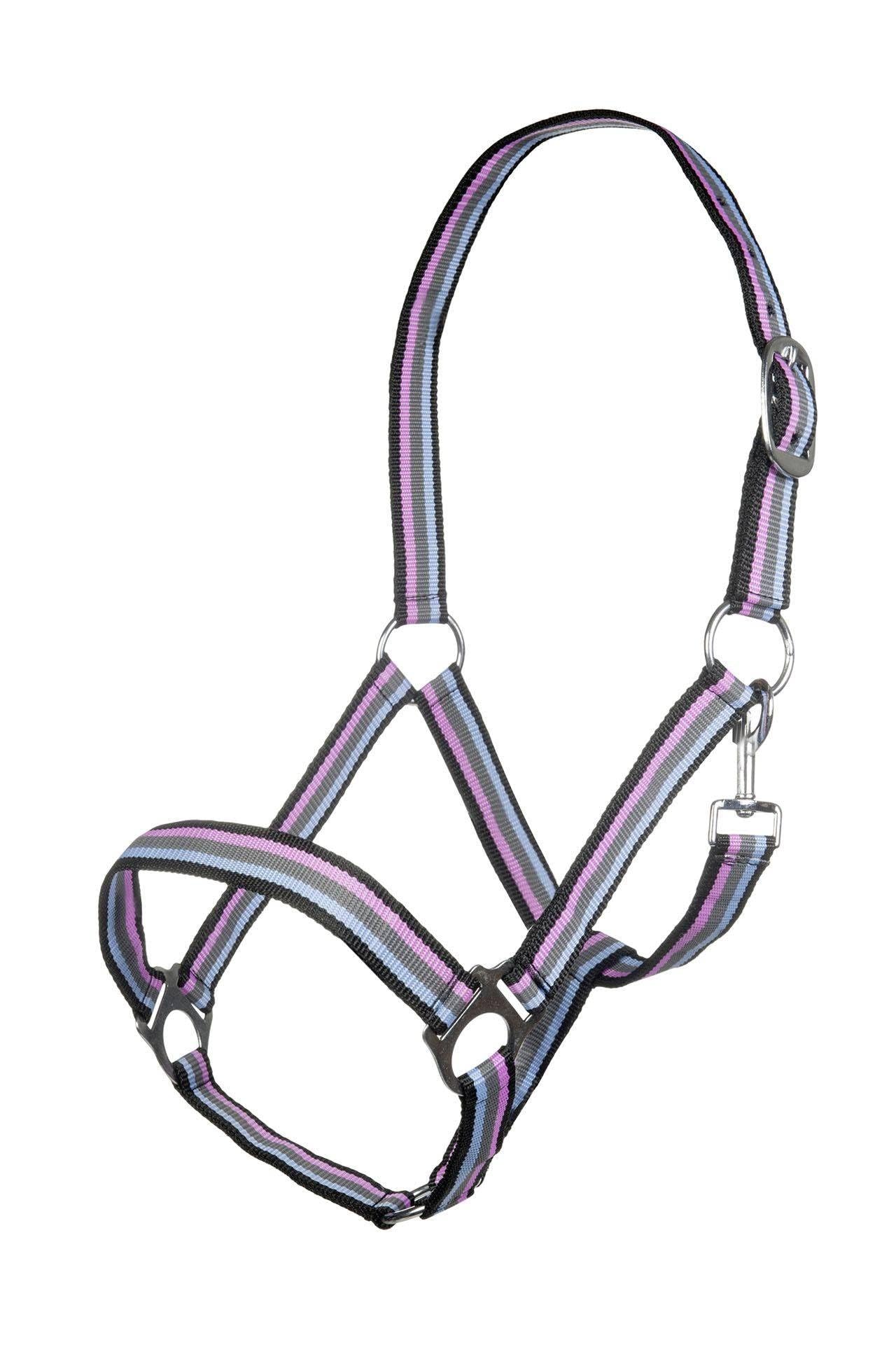 HKM Linz Tack Halters black/Grey/Pink/Blue Pony