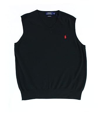 black polo sweater vest