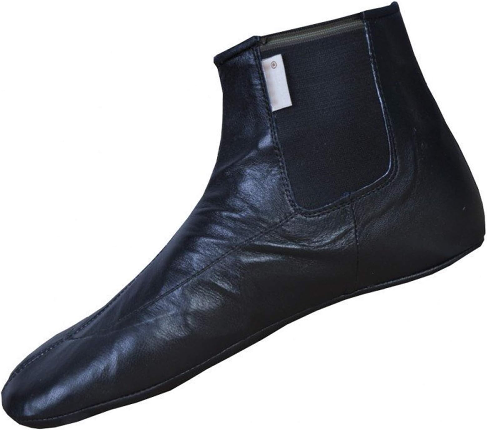 Islamic Bazaar Elastic Slip-on Khuff Leather Socks - Khuffain Kuff khuff Quff - Halal Shoes Slippers - Mest - Feet Warmer - Slippers - Winter Socks (U41=US9=UK8= 26.7CM) Black