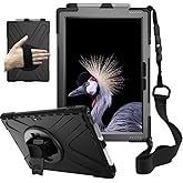 ZenRich Case for Surface Pro 7 Plus 2021 / Pro 7 / Pro 6 / Pro 5 / Pro 4 / Pro LTE with Pencil Holder, Stand, Hand Strap and 