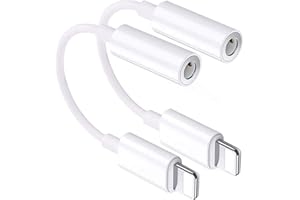 Belcompany Lightning to 3.5mm Headphones Jack Adapter - High Performance, Premium Hi-Fi Sound Quality, Easy to Use, Small and Portable, Extensive Compatibility