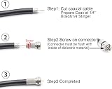 VCE F Connector RG6 7mm 6Pcs F Plugs & 3x Couplers for Coax Cable view 5
