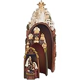 Nesting Nativity Set - Holy Family Manger Scene, Indoor (3-Piece) | Holy Family manger scene; nesting stackable design; indoor Christmas holiday decor &amp; gift; The Nativity Store