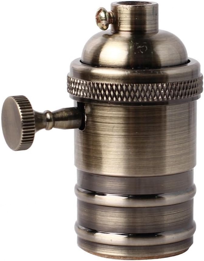 DT10056GT LF, E26/E27 Holder Socket for Bulbs Vintage Brass Keyless Lamp 1PC