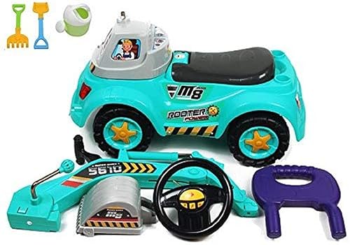 Digger Scooter, Ride-on Excavator, Pulling cart, Pretend Play