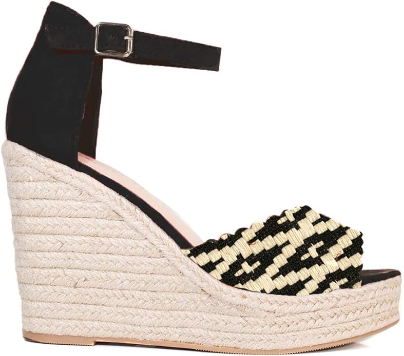 peep toe espadrille wedges with ankle ties