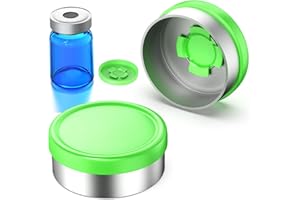 20mm Caps Burr-free Flip TopCovers Aluminum-Plastic Caps Single Tone Flip Top Seals for Glass Vial 100 Pcs By ZHANXUBIO (20mm, Green)