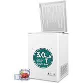 ORIKOOL 3.5 Cubic Feet Chest Freezer (-9.4&deg;F to 5 &deg;F) with Removable Basket, Adjustable Temperature, White