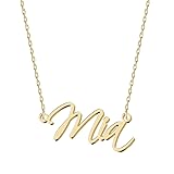 UMAGICBOX Personalized Mia Name Necklace 18K Gold