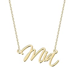 UMAGICBOX Personalized Mia Name Necklace 18K Gold