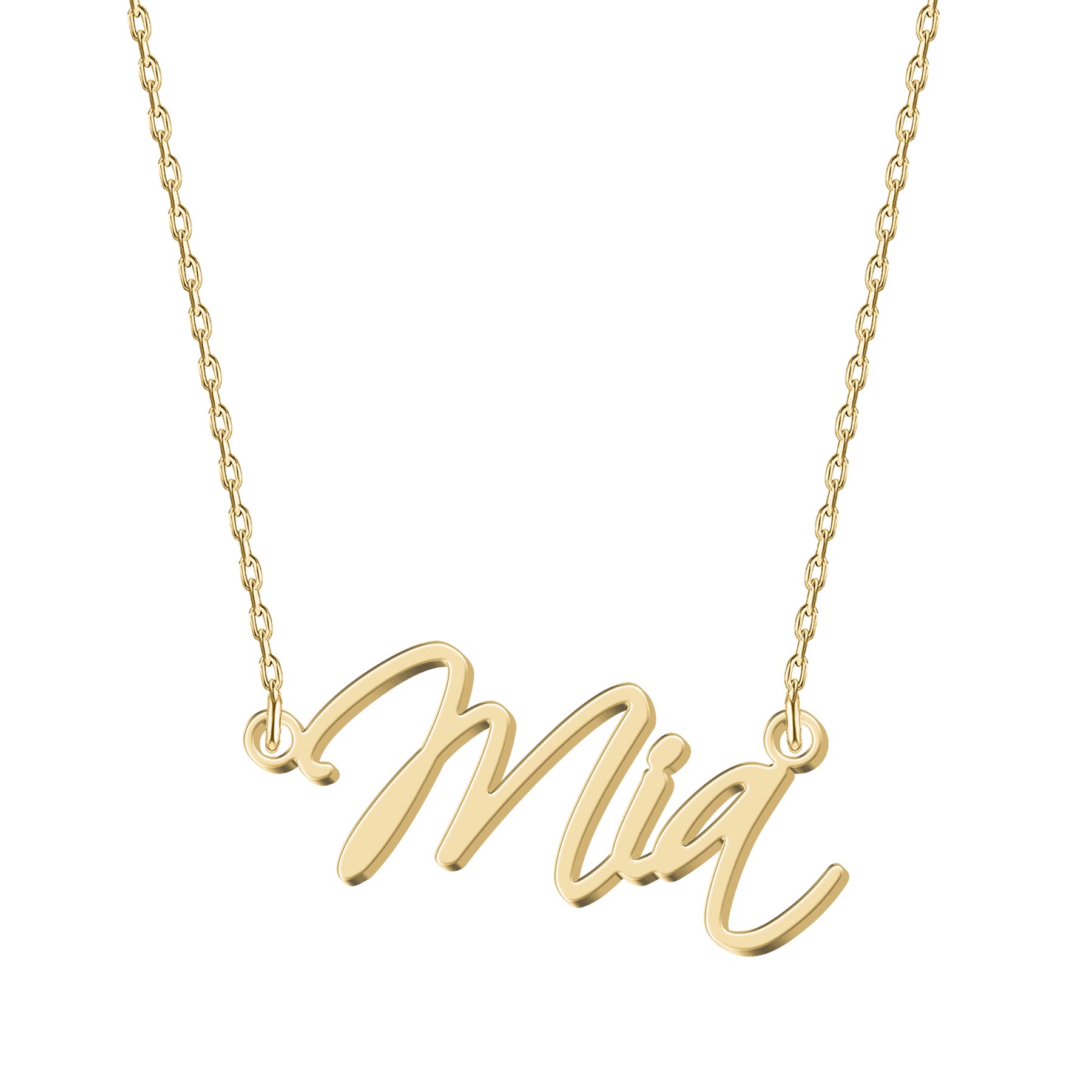 UMAGICBOX Personalized Mia Name Necklace 18K Gold