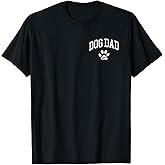 Dog Dad - Distressed Design Style - Funny Dog Paw - Classic T-Shirt