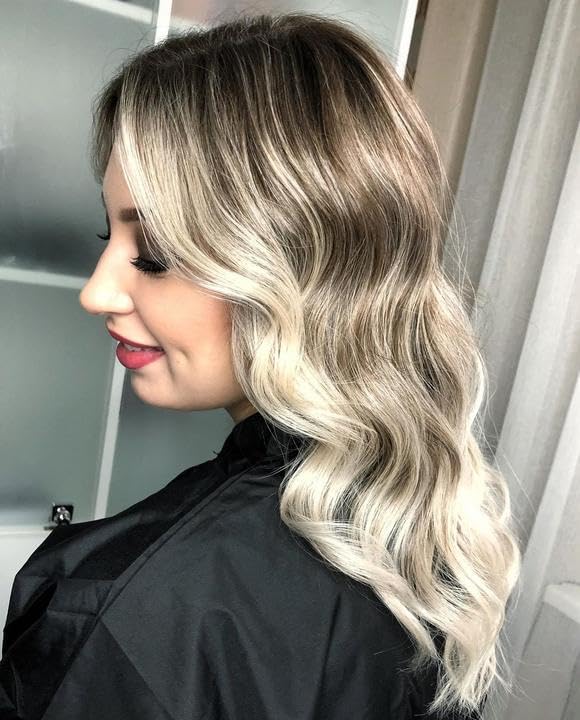 Allyreetress Hair Topper, Wavy Hair Topper with Bangs for Women with Thinning Hair 20 Inch Short Hair Toppers 6.5x6.5 Inch Large Base Synthetic Hair Pieces for Women(3 Tone Rich Brown with Dark Root)