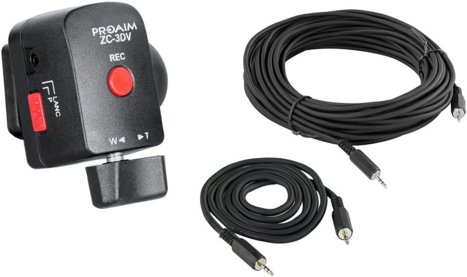 PROAIM Lanc Zoom Controller Compatible with 2.5mm Jack only for Jib Crane DSLR Sony Canon Nikon Panasonic Camera (P-ZC-3DV)