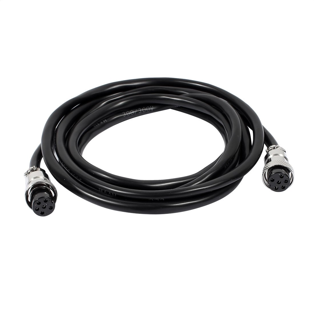 Sourcingmap GX16 6 Pins Double Female Head Aviation Socket Connector Electrical Cable 2m