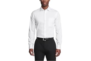 Van Heusen Mens Dress Shirt Regular Fit Ultra Wrinkle Free Flex Collar Stretch Solid