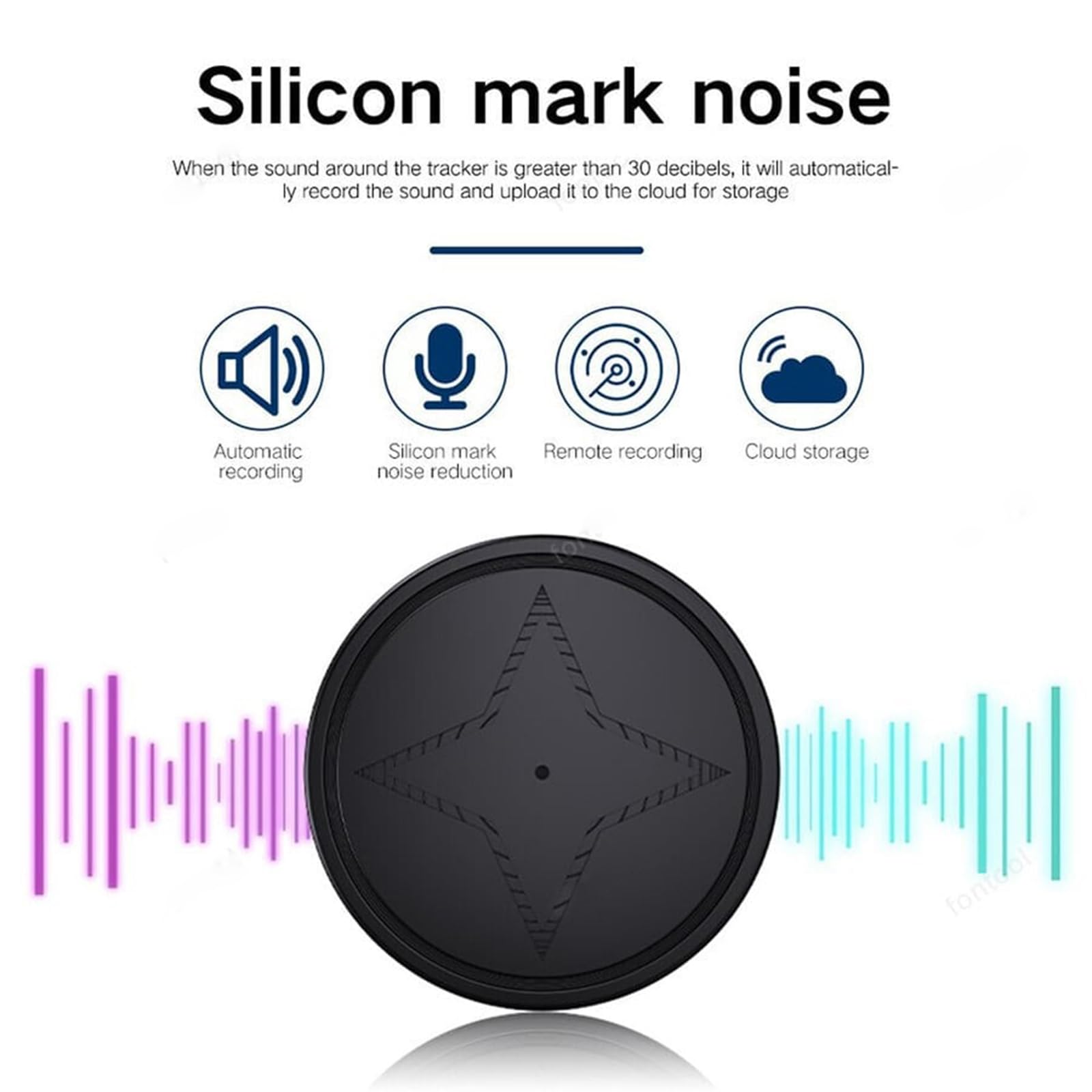 Flashstar GPS Tracker Strong Magnetic Car Vehicle Tracking Anti-Lost, 2023 New Multi-Function GPS Mini Locator, Monitoring, Automatic Recording/Voice Activated Callback with App, for Vehicles (1)