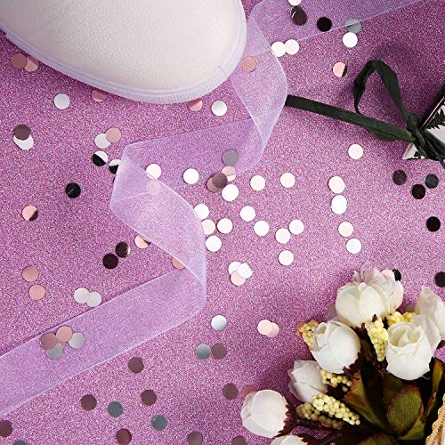 image for TecUnite 3.5 oz Confetti Dots Glitter Confetti Circles 1/4 Inch Metall