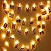 Photo clips string lights Battery Powered, 20 LED 10ft Warm white Lights for Bedroon Wedding Party Christmas Propose Indoor Home Decor Lights for Hanging Photos, Cards, Memos and Artwork, EIISON