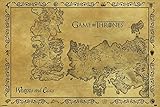 Game Of Thrones Antique Maps Poster Print (24 X 36)
