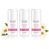 Effective Aclarante Roll-On Deodorant | 1.7 oz, Pack of 3, Alcohol-Free Antiperspirant with Daisy Flower Extract, 48-Hour Odor &amp; Sweat Protection