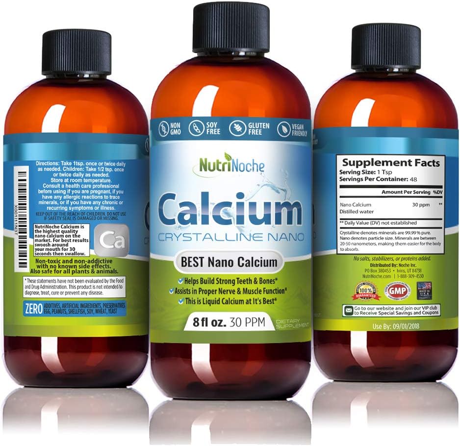 NutriNoche Liquid Calcium Supplement - 30 PPM of Colloidal Liquid Calcium - Best Calcium Supplement: Health & Personal Care