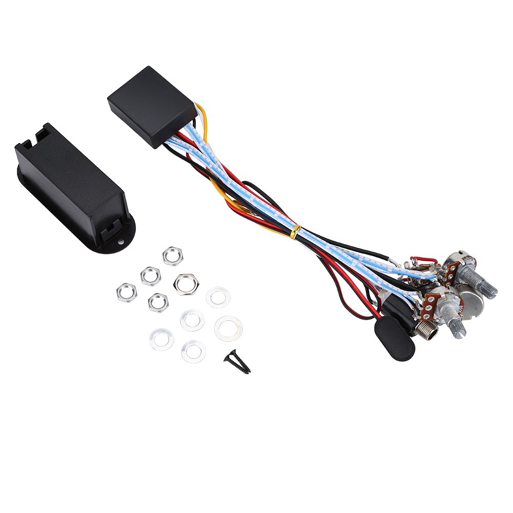 2 Band EQ Preamp Circuit, Dual Potentiometers Guitar Bass Preamp Circuit, Decrease Noise Easy Installation Practical Balance Volume for Bass Guitar