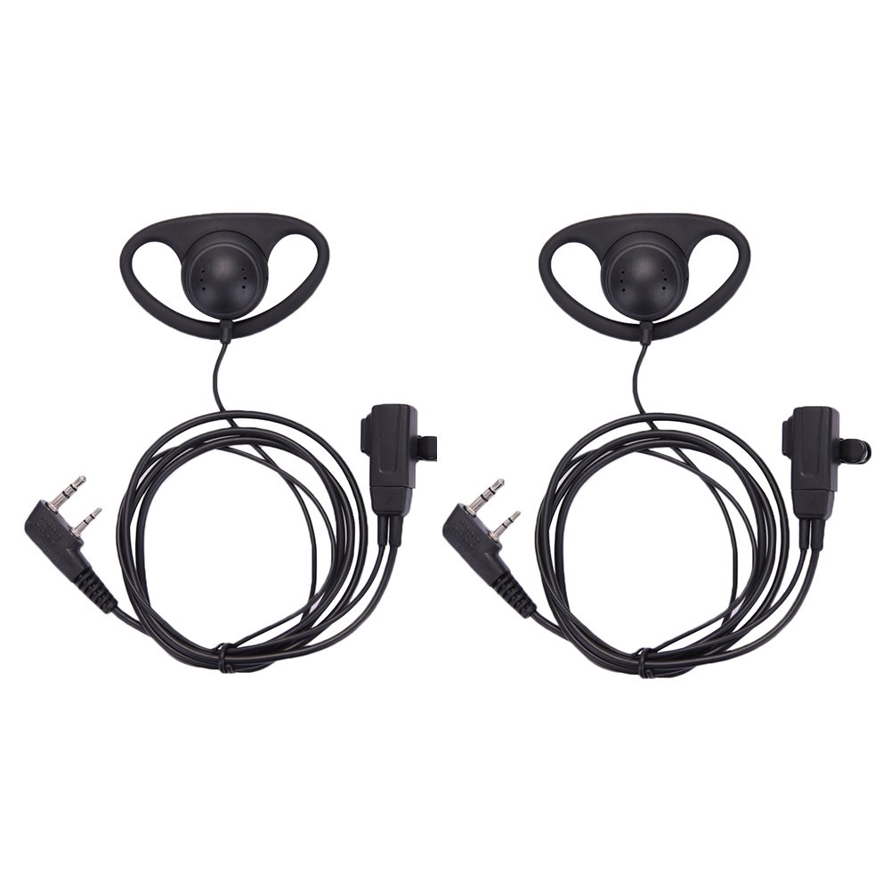 compatibili con Baofeng UV-5R e Kenwood TYT for Baofeng UV-5R Set di 2 cuffie  auricolari con supporto a D con tecnologia PPT e microfono bidirezionale  Informatica urban-earth.co.uk