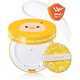 ATOPALM | Tok Tok Facial Sun Pact | Sun Cushion SPF43 PA+++ | Sunscreen Korean | For Dry and Sensitive Skin | Outdoor Sunscreen Compact | Moisturizing Spf Cushion Mineral Cream | Korean Skincare | 15g