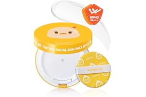 ATOPALM | Tok Tok Facial Sun Pact | Sun Cushion SPF43 PA+++ | Sunscreen Korean | For Dry and Sensitive Skin | Outdoor Sunscreen Compact | Moisturizing Spf Cushion Mineral Cream | Korean Skincare | 15g