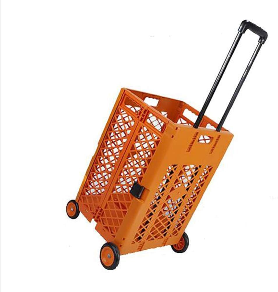 SHUSHI Mesh Rolling Utility Cart,Portable Folding and Collapsible Hand