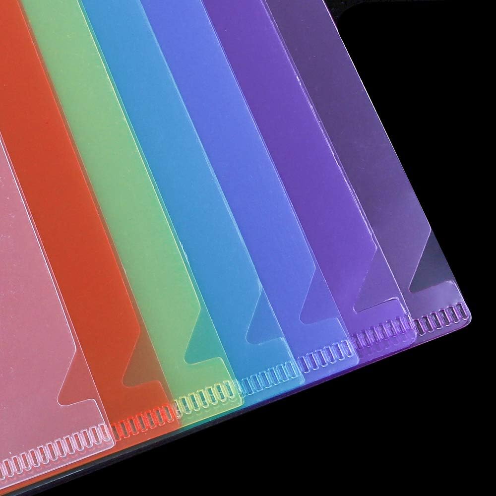 EOOUT 35pcs Plastic Clear Document Folders Project Pockets, Letter Size and A4 Size, 7 Assorted Colors … : Office Products