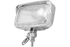 FATECIM Vintage Motorcycle Square Headlight Retro Head Light Lamp Clear Lens with Visor Universal For Harley Cruiser Bobber Chopper Yamaha Honda Cafe Racer Chrome