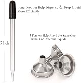 AOZITA 12 Pack 60ml Glass Dropper Bottles with Pipettes & Funnels view 4