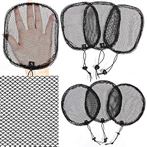 Amazon Com 6 Pcs Ponytail Net Drawstring Base Drawstring Ponytail Net Stretchy Base For Making Afro Puff Drawstring Ponytail Weaving Net 3 Pcs Round 3 Pcs Square Size L Beauty Personal Care
