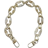 Yidaz 15.7 inch Purse Chain Strap Replacement Acrylic Purse Handle Stylish Bag Charms Chain Handbag Accessories DIY Craft(Light Brown and Beige)