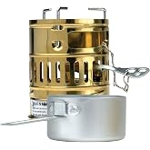 Optimus Svea Brass White Gas Backpacking Stove | Single Burner Self-Pressurizing Liquid Fuel Cooker, For Mountaineering &amp; Alpine Climbing