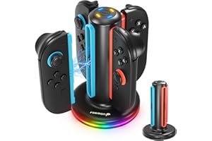 Fosmon Charging Dock Compatible with Nintendo Switch 2 Joy Con Controller, Charger Compatible with Joycon 2 [Dual-Side Chargi
