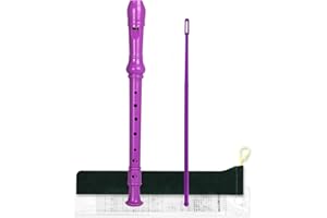 Mr.Power Soprano Recorder C Key 8 Hole German Fingering Clarinet ABS Music Flute Gift for Beginner Graduation School Educatio