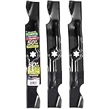 Maxpower 561545B 3 Blade Set for Many 50 in. Cut MTD, Cub Cadet, Troy-Bilt Mowers Replaces OEM #'s 742-04056, 942-04056, 112-