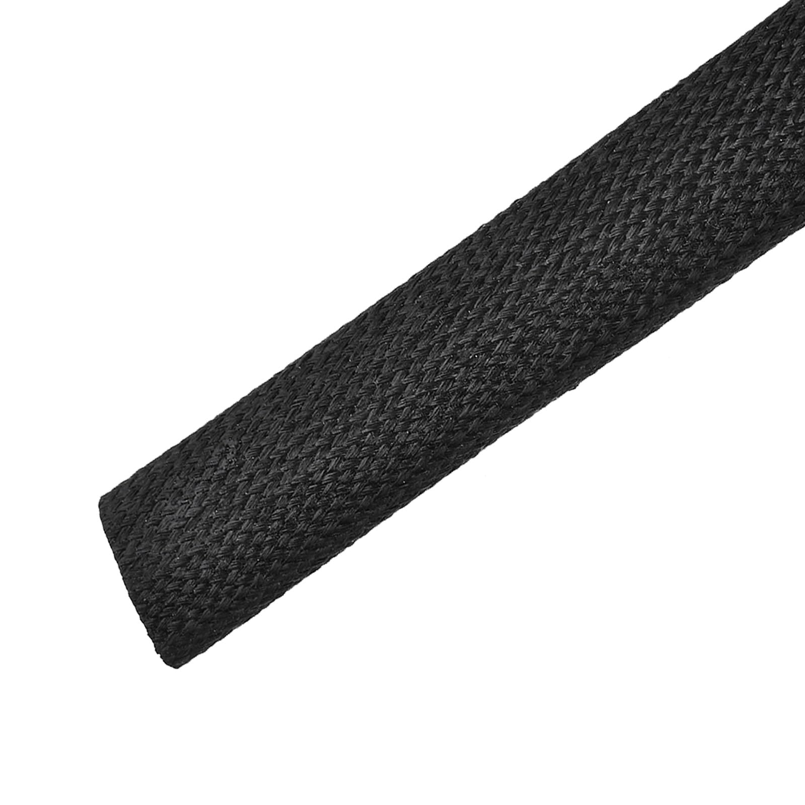 DMiotech 1Pcs 1m-16mm Black Silicone Fiberglass High Temperature Sleeving Insulation Tubing for Cable Protection