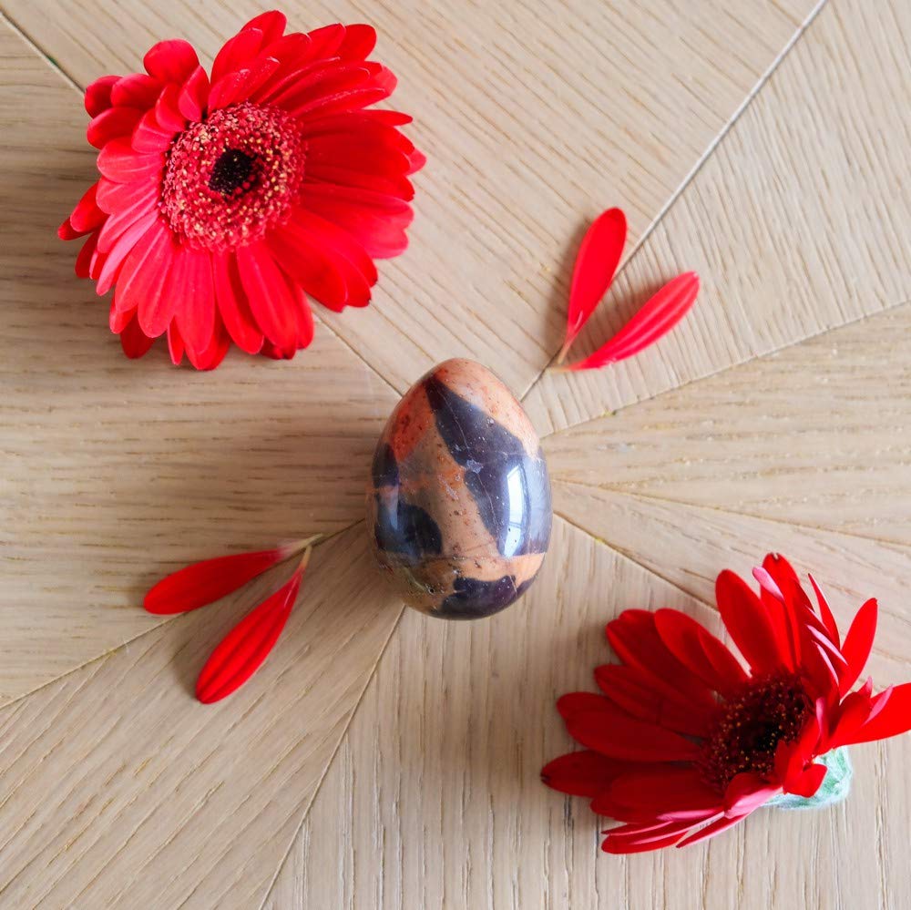 Yoni Egg in Jasper Landscape – Large – No Hole