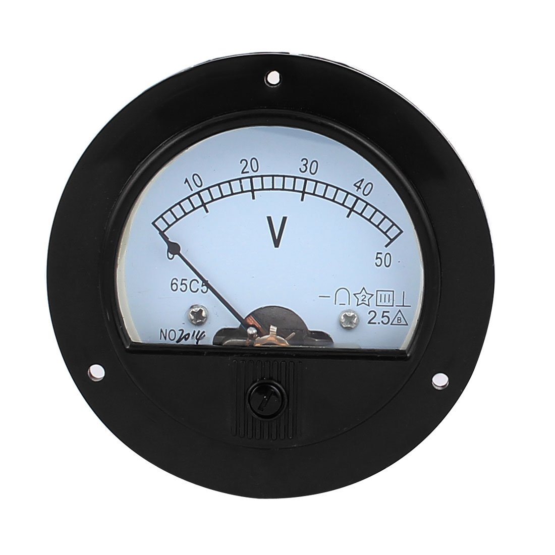 Sourcingmap DC 50V Analog Panel Measuring Gauge Class 2.5 Voltage Meter Voltmeter