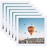 7x7 Picture Frame Set of 6 White for Wall Hanging