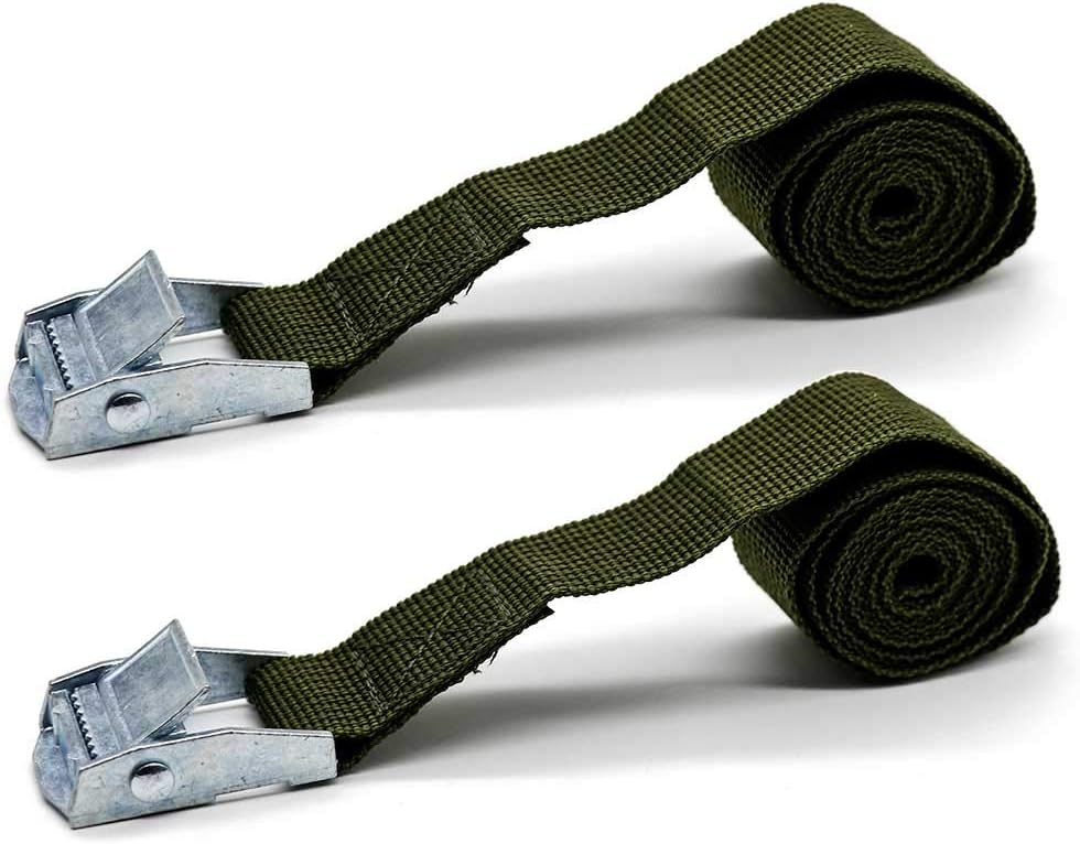 Pack of 2 Lashing Straps with Buckle Good for Rooftop Tie Down with