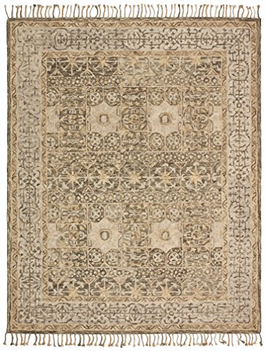 Stone & Beam Kelsea Transitional Wool Area Rug, 5' x 8', Beige and Grey