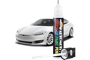 MCTRHG Touch Up Paint for Cars, Tesla Touch Up Paint, Quick and Easy Car Touch Up Paint for Chips and Deep Scratch, Two-In-One White Car Paint Scratch Repair for Universal Vehicles(Pearly White)