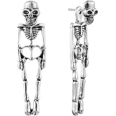 HAISWET Halloween Earrings for Women Gothic Punk Skull Halloween Jewelry