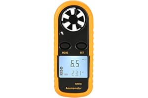 4.13 X 1.57in Handheld Wind Anemometer Wind Speed Meter with Temperature Measurement Digital Anemometer Air Flow Meter for Me