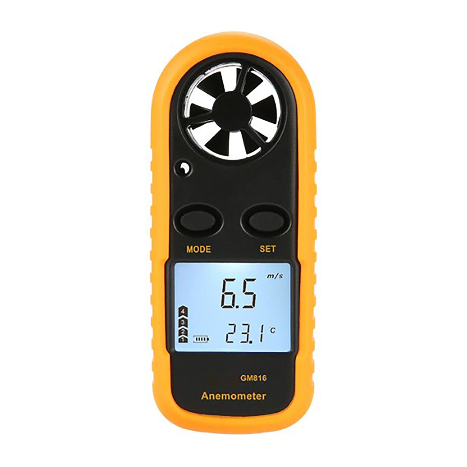 Handheld Wind Speed Meter Digital Anemometer for Measuring Wind Speed and Temperature, Max/Average
